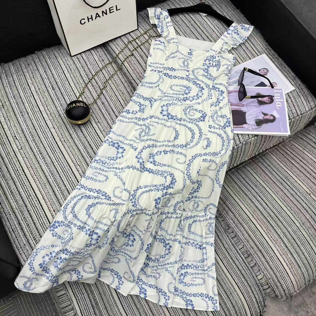 Chanel 샤넬 프린팅 슬리브리스 원피스 의류