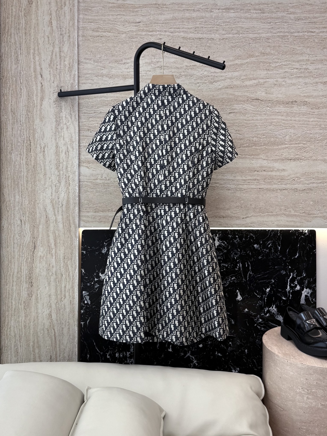 Dior CD 디올 오블리크 자카드 반팔 원피스 의류