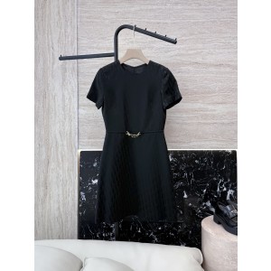 Dior CD 디올 자카드 반팔 원피스 의류