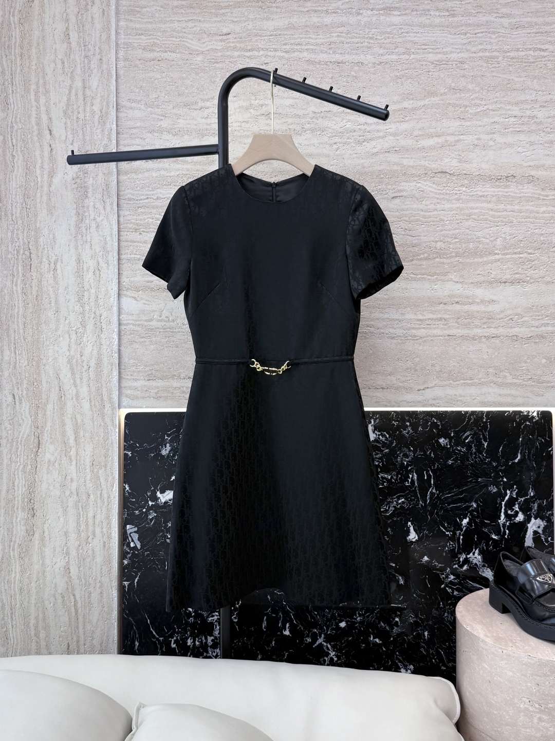 Dior CD 디올 자카드 반팔 원피스 의류