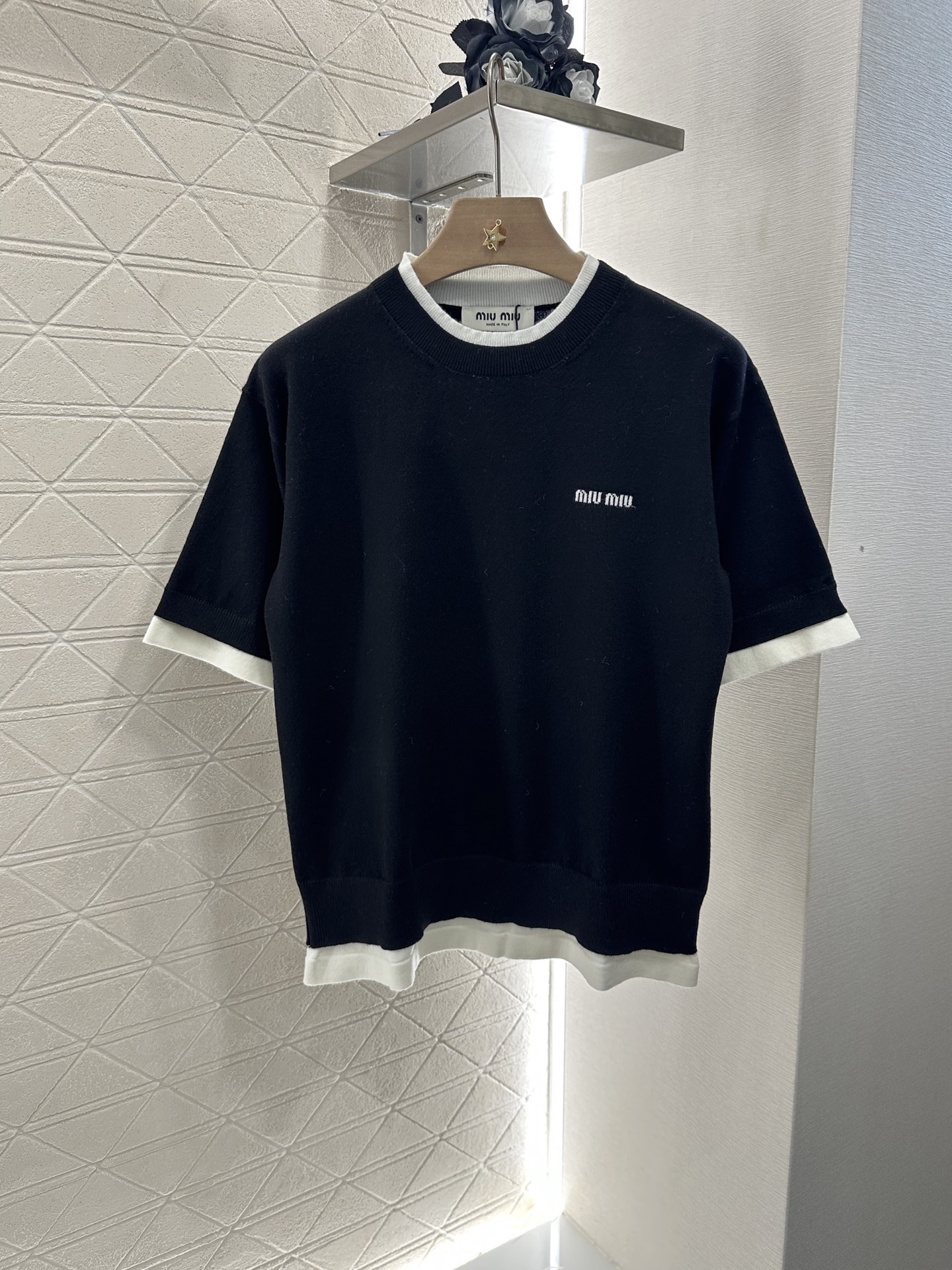 miumiu 미우미우 니트 반팔 탑 상의 의류