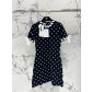 chanel 샤넬 도트 진주 장식 리본 니트 원피스 의류