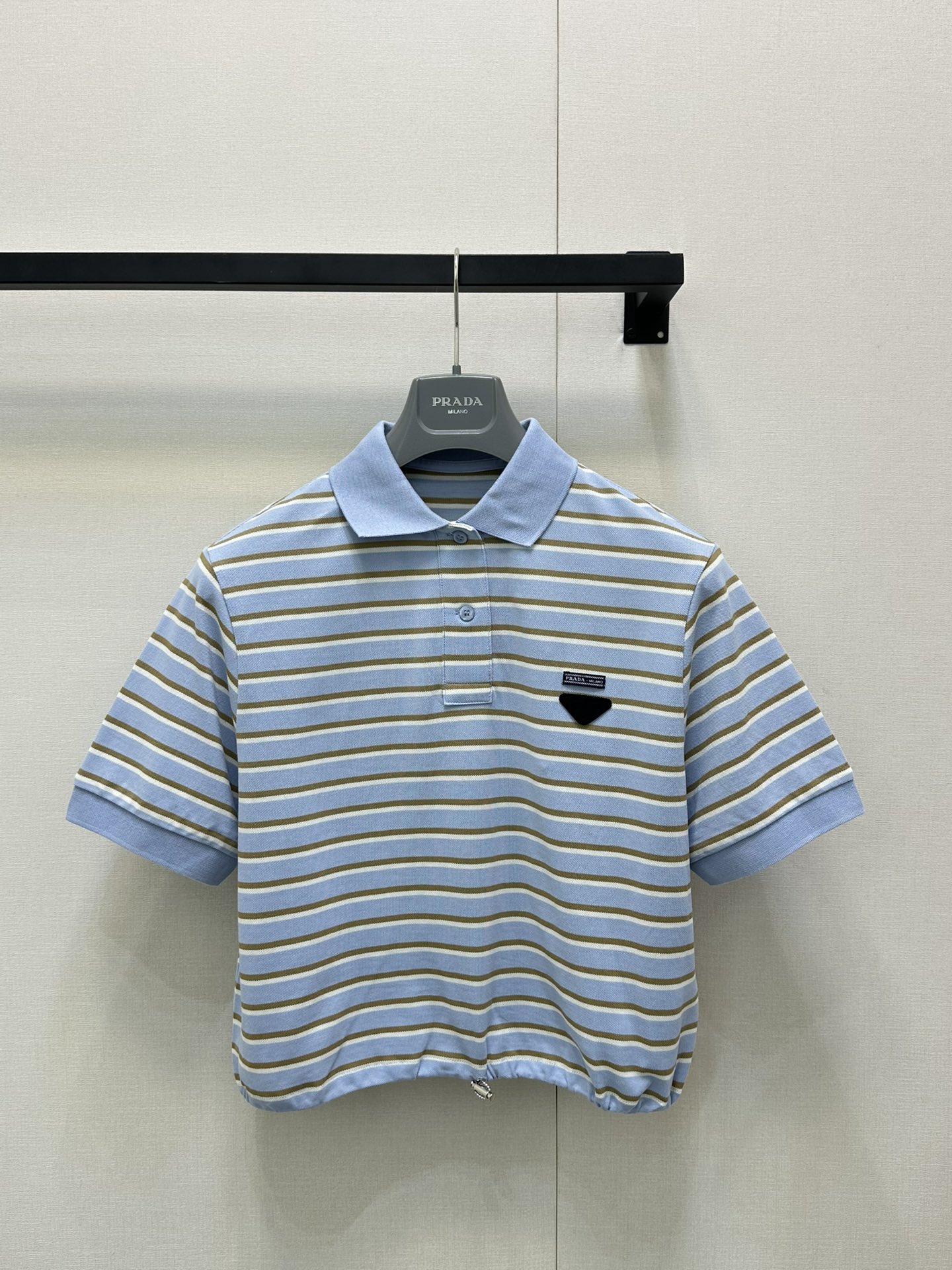 Prada 프라다 스트라이프 반팔 폴로 셔츠 의류