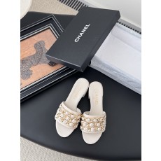 Chanel 샤넬 체인 굽 슬리퍼 샌들 신발