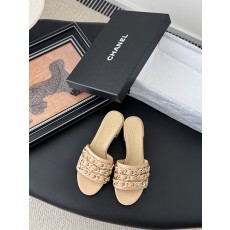Chanel 샤넬 체인 굽 슬리퍼 샌들 신발