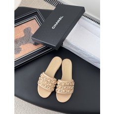 Chanel 샤넬 체인 플랫 슈즈 슬리퍼 샌들 신발