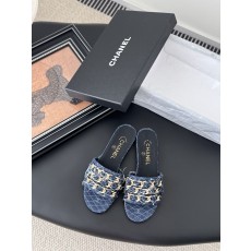 Chanel 샤넬 체인 플랫 슈즈 슬리퍼 샌들 신발
