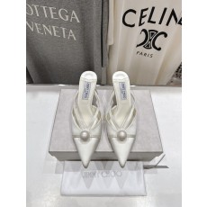 JIMMY CHOO 지미추 미니멀 포인티드 토 슬링백 뮬 힐 구두 신발