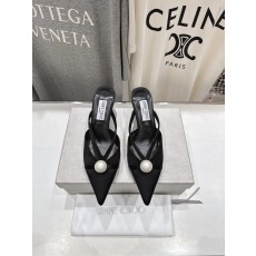 JIMMY CHOO 지미추 미니멀 포인티드 토 슬링백 뮬 힐 구두 신발