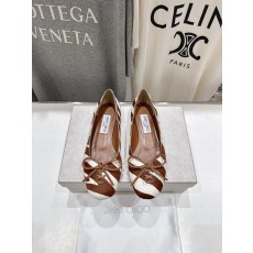 JIMMY CHOO 지미추 리본 스트랩 플랫 슈즈 신발