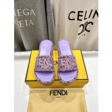 Fendi 펜디 통굽 웨지힐 슬립온 슬리퍼 신발
