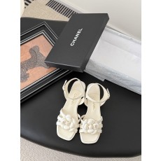 Chanel 샤넬 카멜리아 굽 샌들 신발