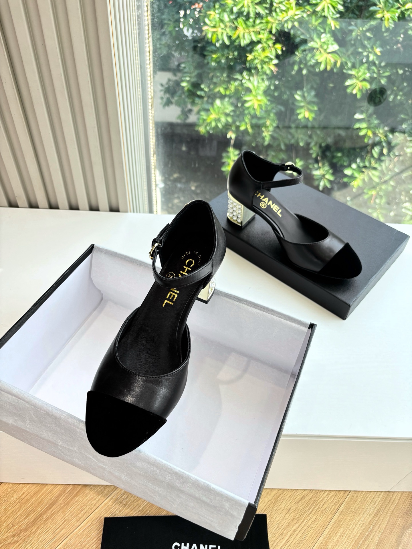 CHANEL 샤넬 굽 샌들 구두 신발
