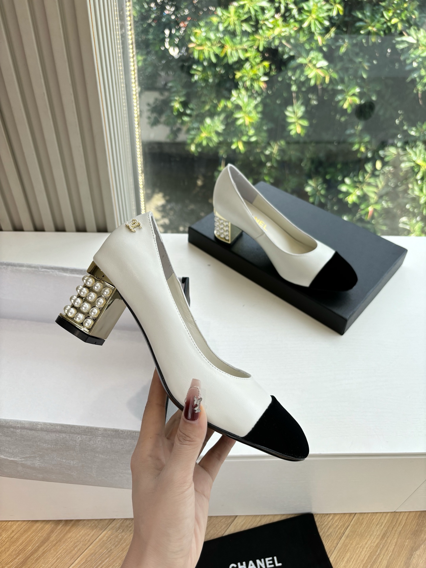 CHANEL 샤넬 굽 구두 샌들 신발