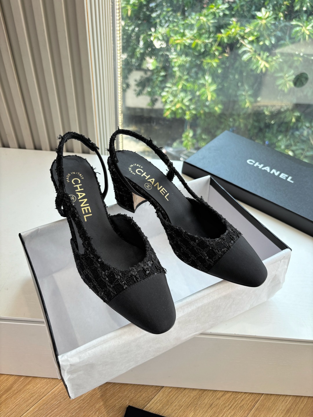 Chanel 샤넬 굽 샌들 구두 신발