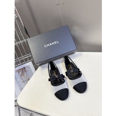 CHANEL 샤넬 리본 포인트 플랫 슈즈 단화 구두 신발