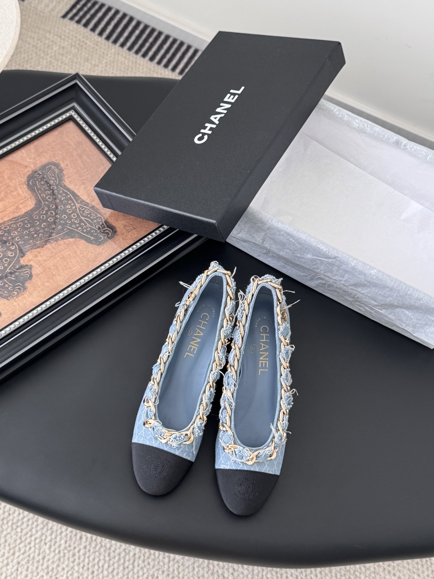 Chanel 샤넬 체인 더블 굽 구두 신발