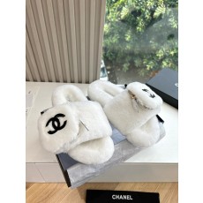 CHANEL 샤넬 퍼 토우 샌들 털신 슬리퍼 신발