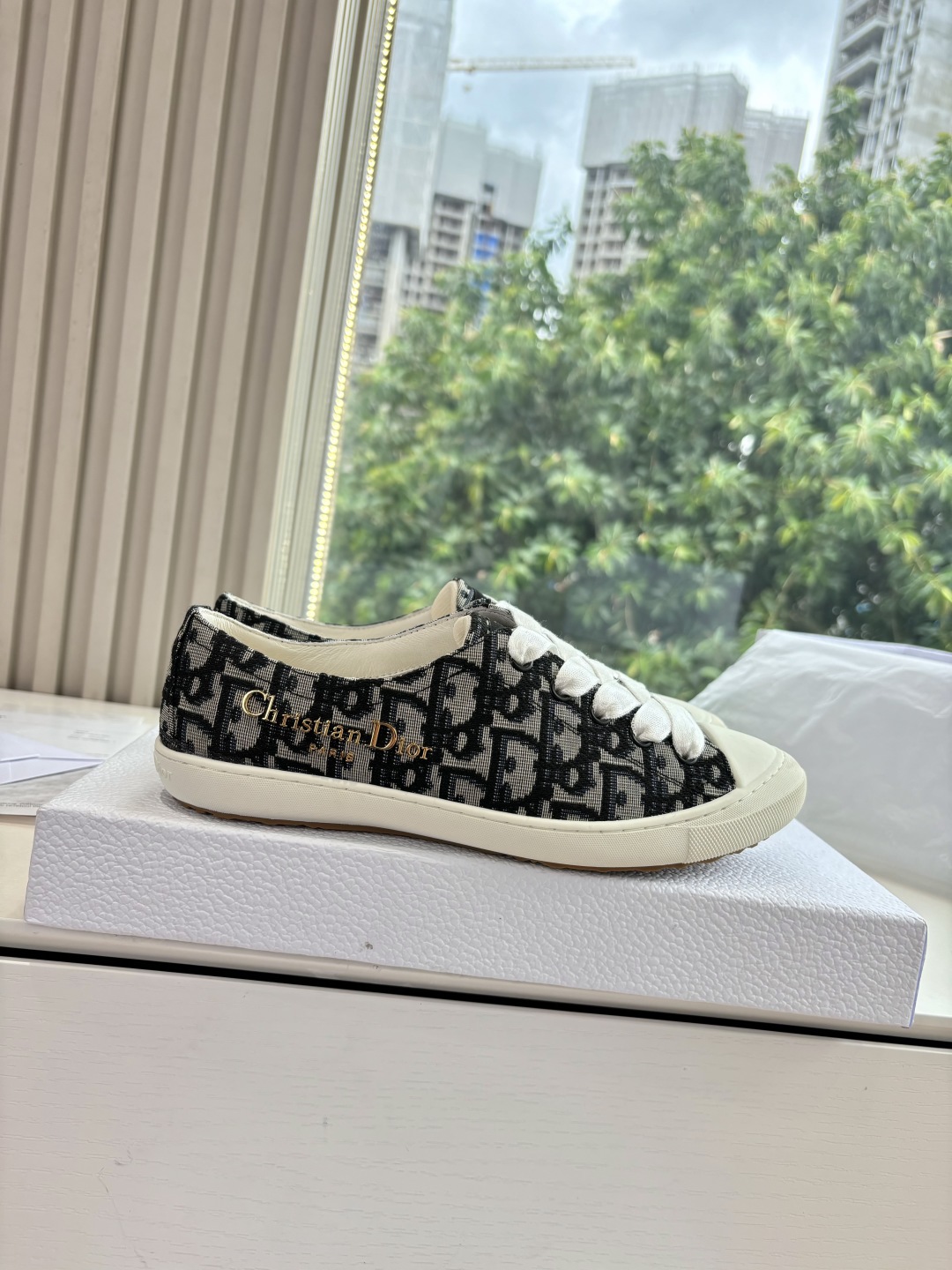 Dior CD 디올 Lucky 새틴 스니커즈 신발