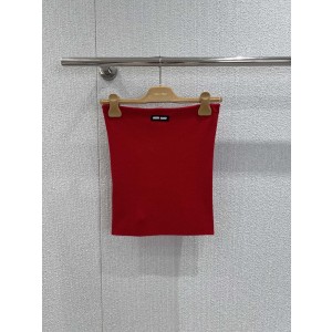 miumiu 미우미우 니트 뷔스티에 민소매 탑 의류