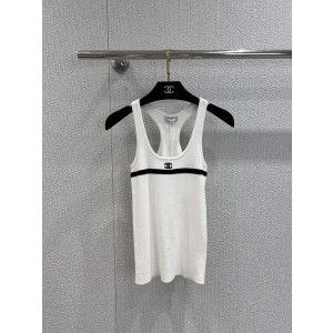 Chanel 샤넬 니트 크롭 민소매 탑 상의 의류