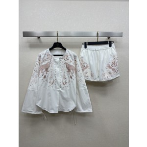 Hermes 에르메스 긴팔 셔츠 + 반바지 팬츠 세트 의류