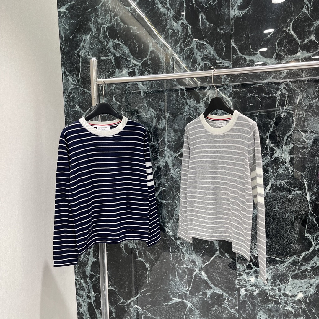 THOM BROWNE TB 톰브라운 여성 스트라이프 긴팔 티셔츠 의류