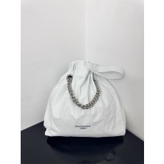 Balenciaga 발렌시아가 크러시 토트백 스몰 (화이트 주름) 가방