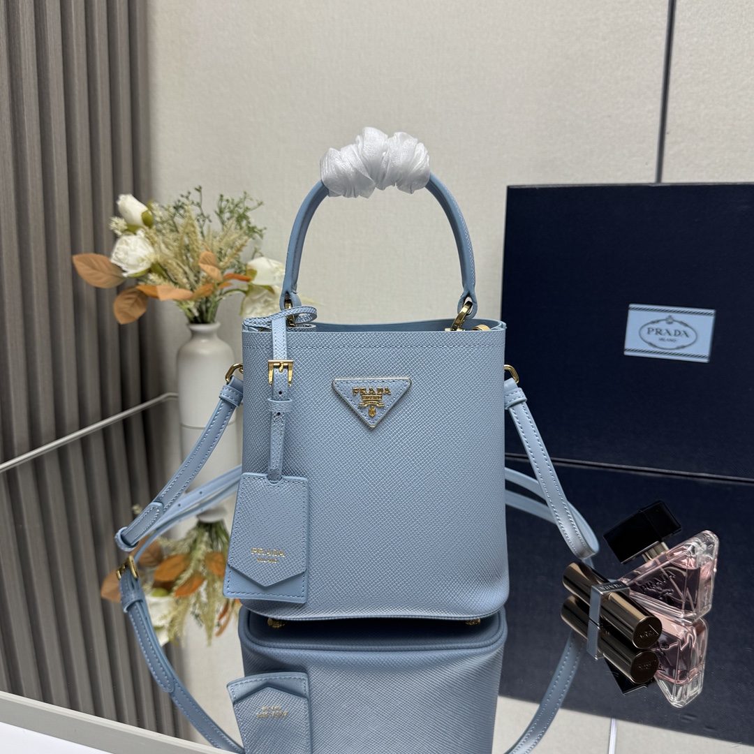 PRADA 프라다 1BA217 미니 사피아노 버킷백 가방