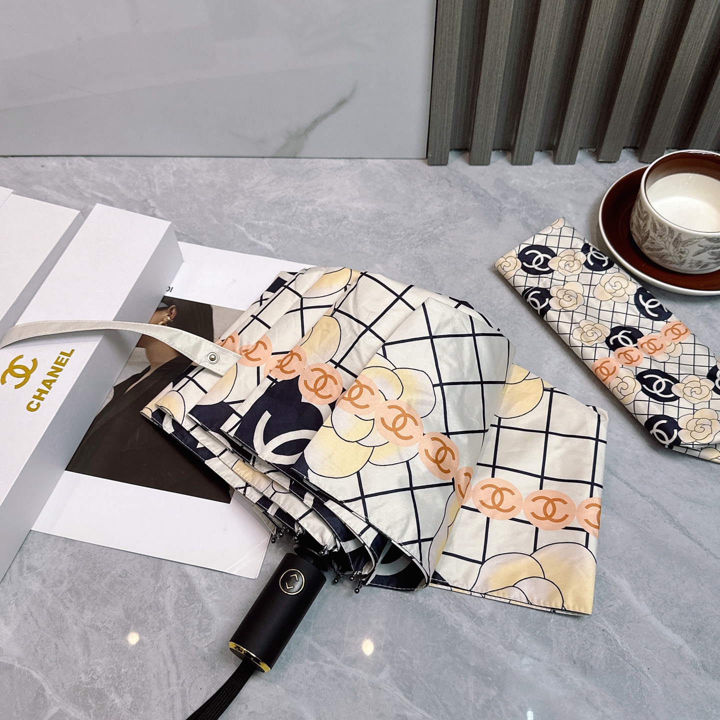 Chanel 샤넬 3단 자동 양산/우산