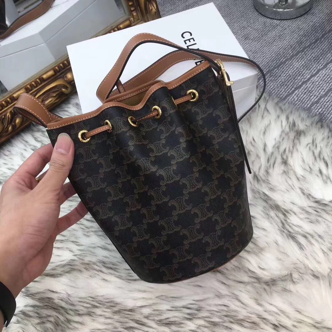 Celine 셀린느 TRIOMPHE 캔버스 스몰 드로스트링 백 가방