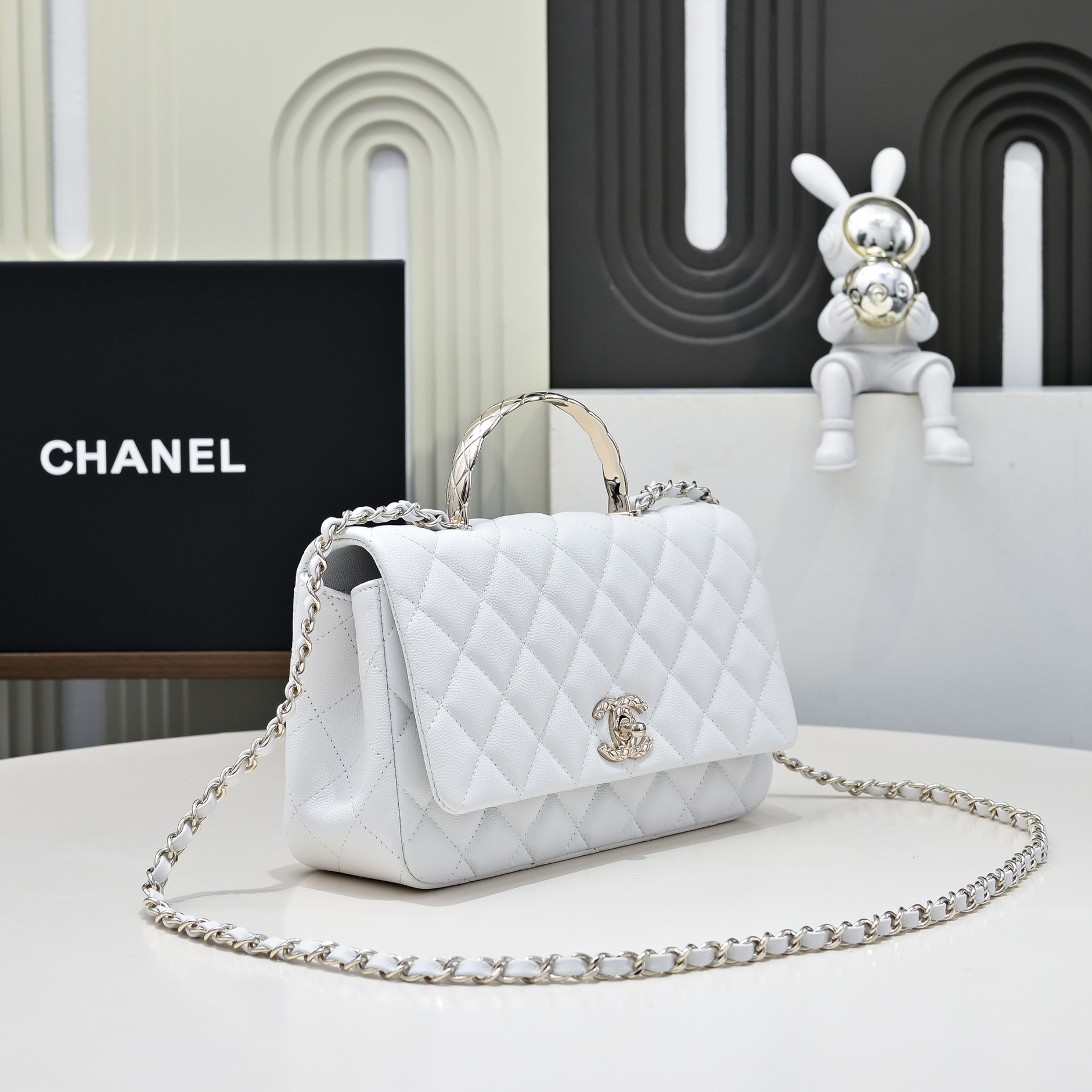 CHANEL 샤넬 Coco Crush handle 핸드백 가방 라지