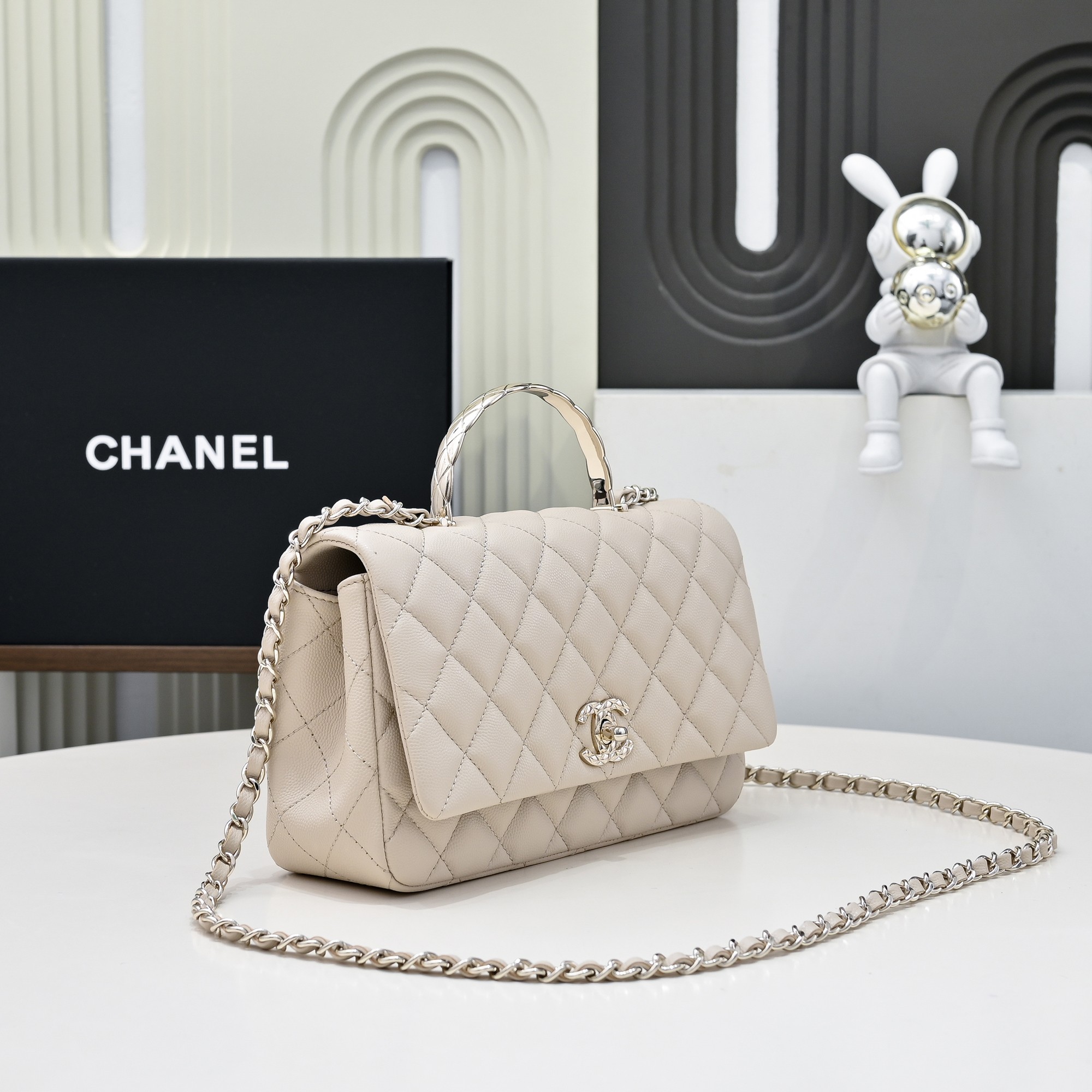 CHANEL 샤넬 Coco Crush handle 핸드백 가방 라지