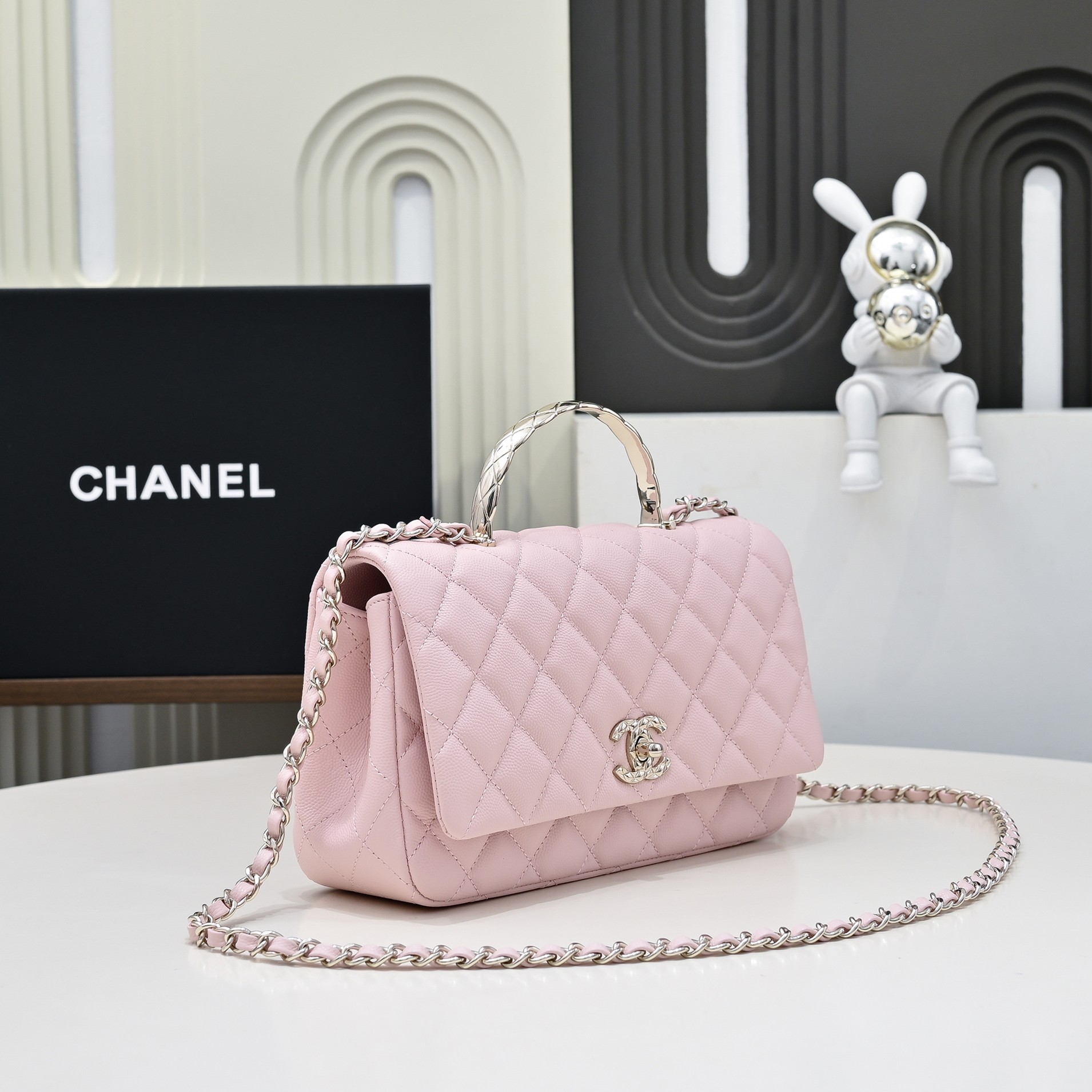CHANEL 샤넬 Coco Crush handle 핸드백 가방 라지