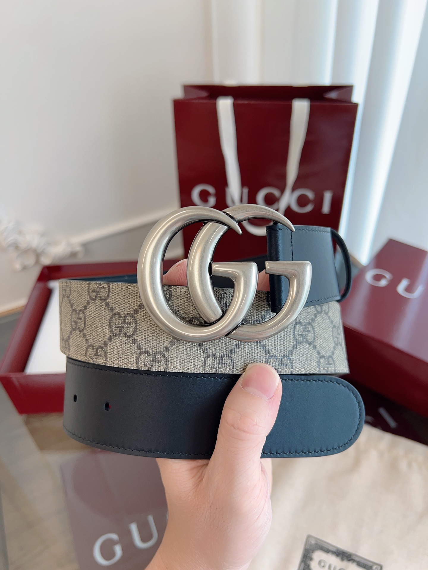 GUCCI 구찌 프리미엄 벨트 GG 로고 버클