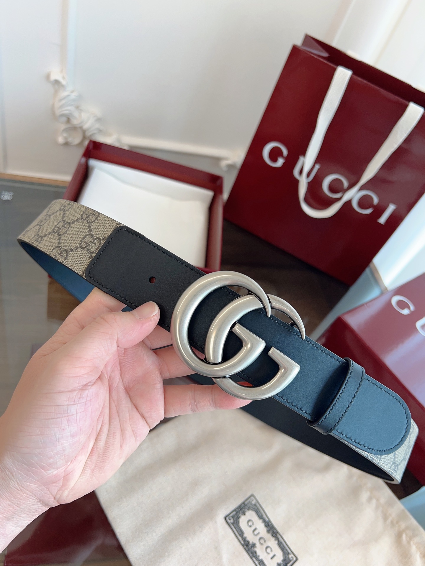 GUCCI 구찌 프리미엄 벨트 GG 로고 버클
