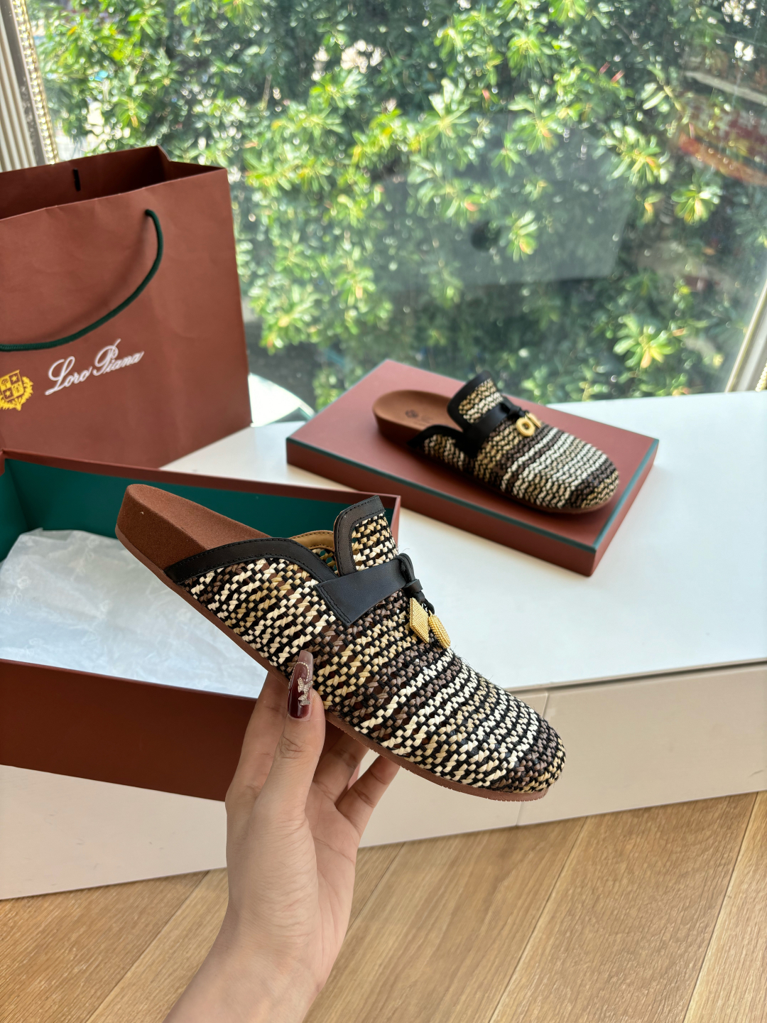 Loro Piana LP 로로피아나 버켄 슬리퍼 신발