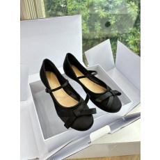 Dior CD 디올 실크 리본 플랫 슈즈 구두 신발