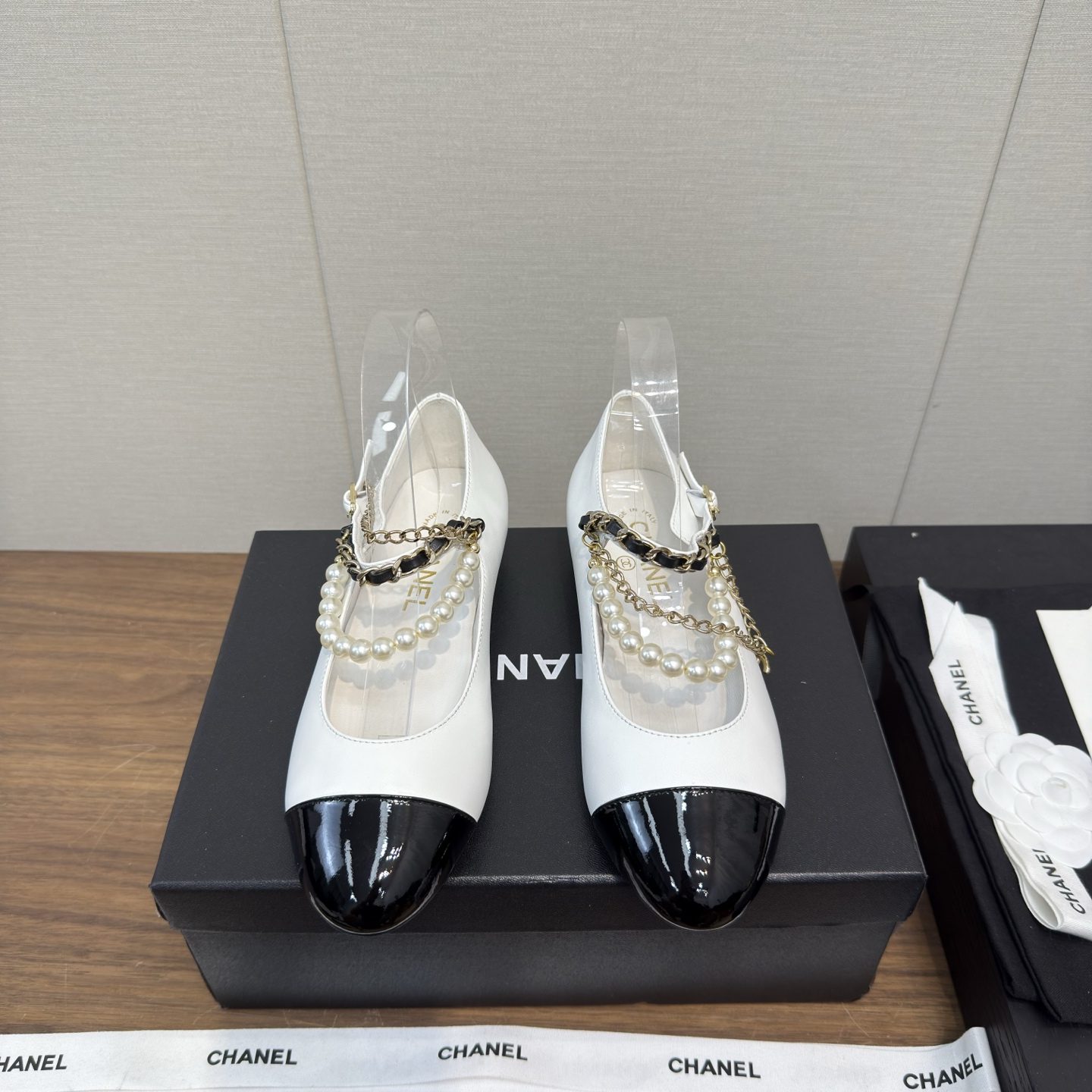 CHANEL 샤넬 체인 플랫 슈즈 구두 신발