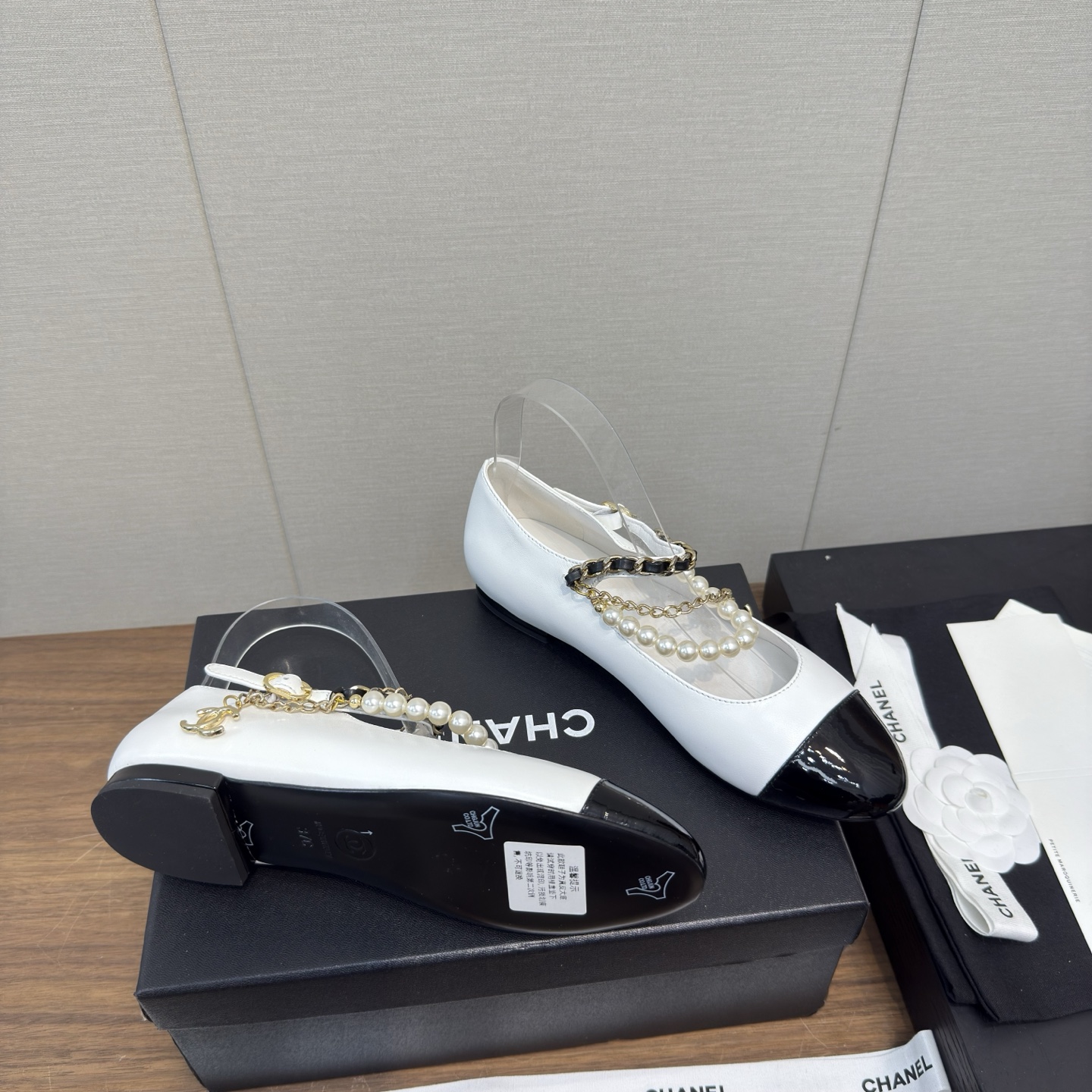 CHANEL 샤넬 체인 플랫 슈즈 구두 신발