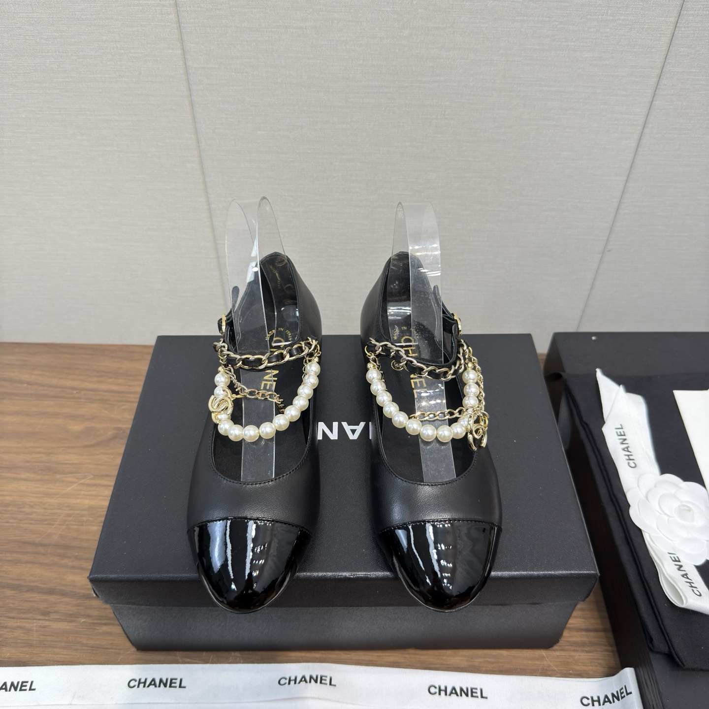 CHANEL 샤넬 체인 플랫 슈즈 구두 신발