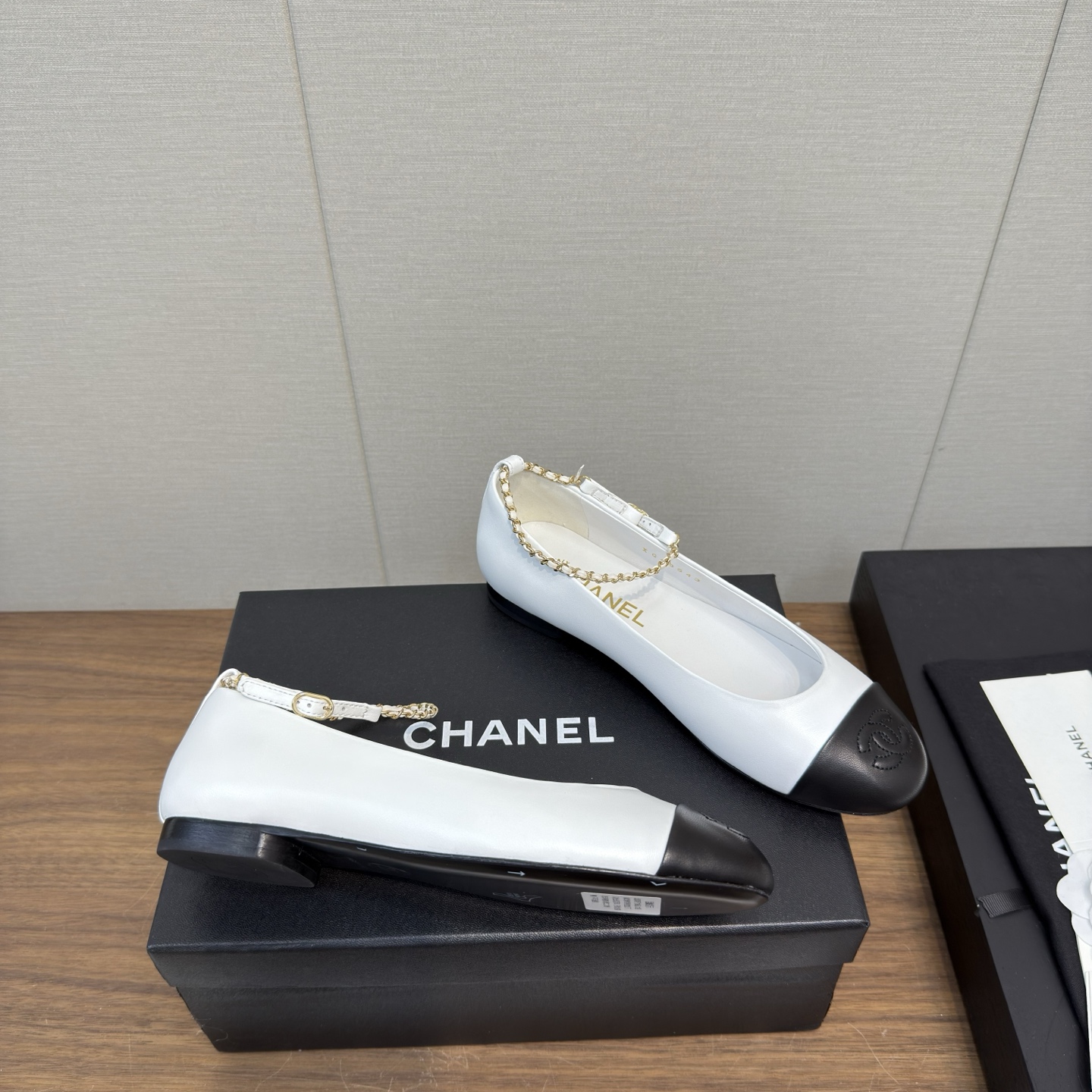 CHANEL 샤넬 체인 플랫 슈즈 구두 신발