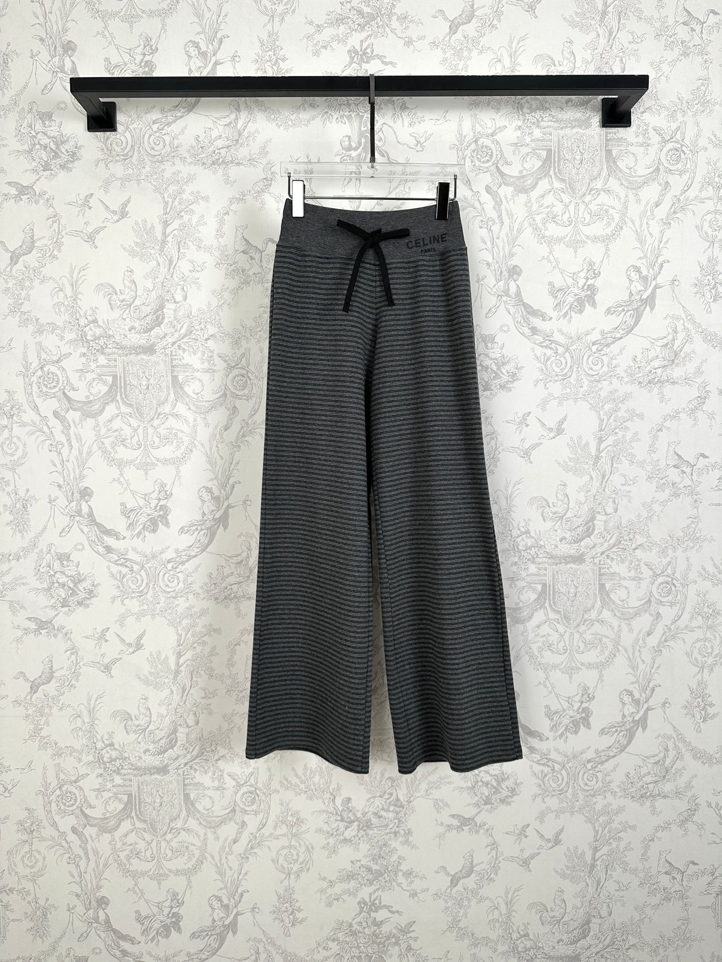 Celine 셀린느 스트라이프 니트 롱 자켓 + 팬츠 바지 세트 의류