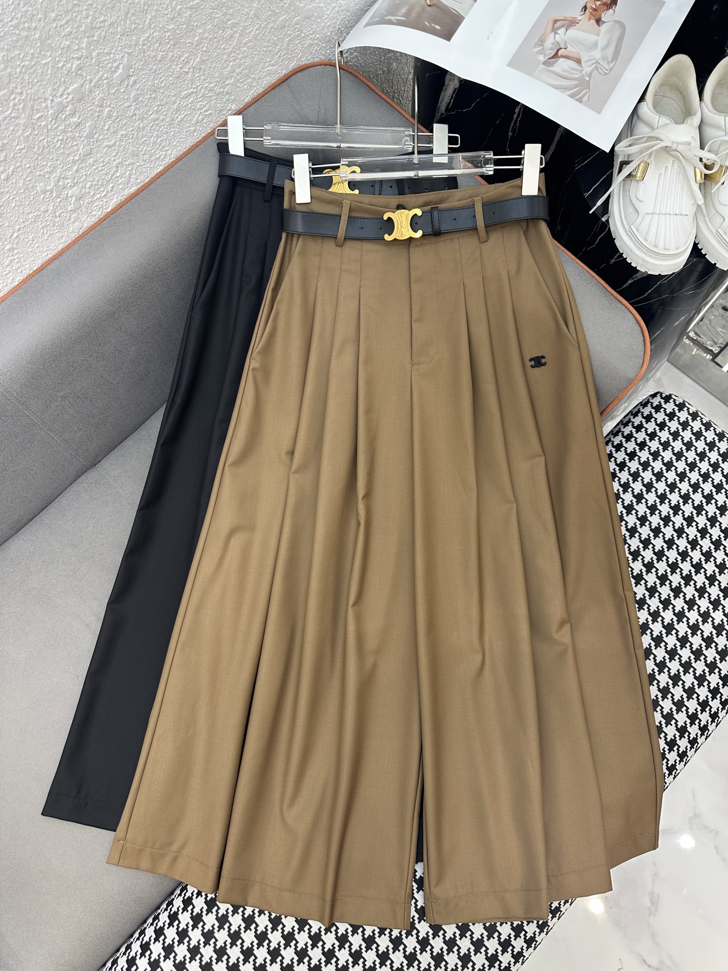 Celine 셀린느 플리츠 와이드 팬츠 바지 의류