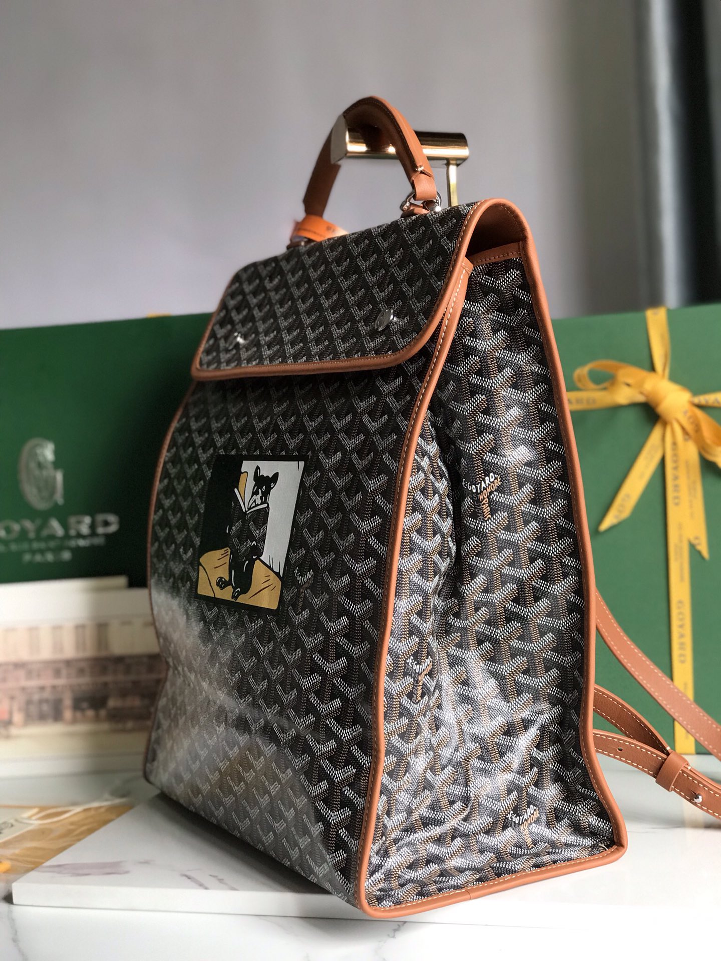 Goyard 고야드 생 레제 폴더블 백팩 가방– 프렌치 불독 한정판