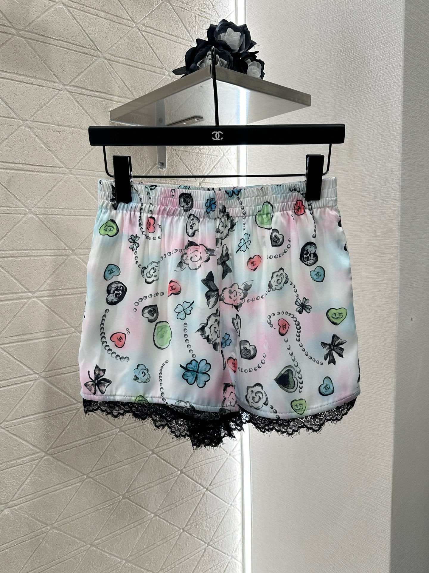 Chanel 샤넬 프린트 레이스 나시 + 반바지 세트 의류