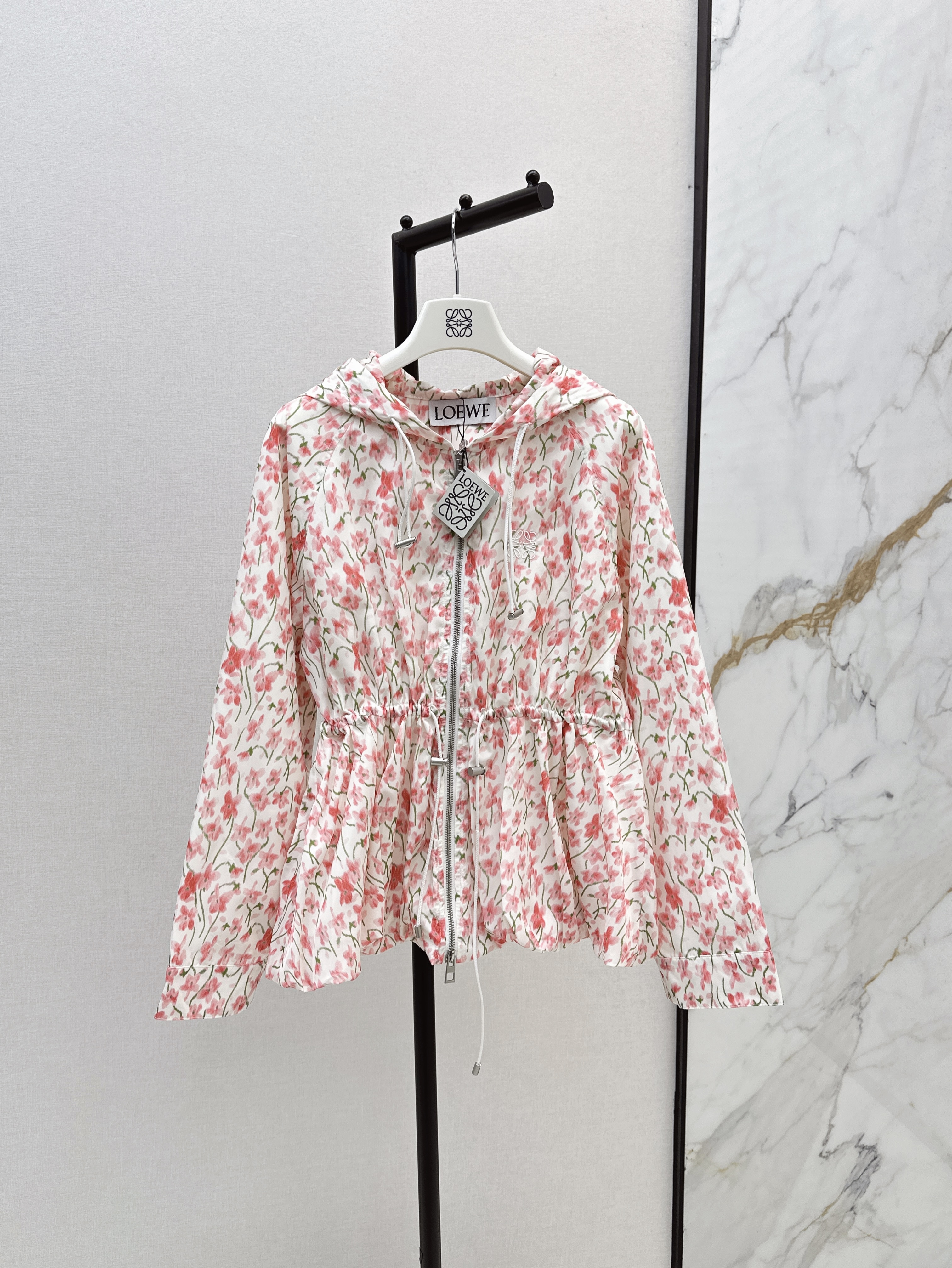 Loewe 로에베 플라워 프린트 후드 자켓 의류