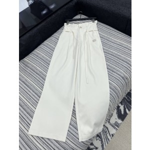 miumiu 미우미우 리본 스트랩 허리 플레어 팬츠 바지 의류