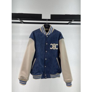 Celine 셀린느 워싱 데님 루즈핏 베이스볼 자켓 의류