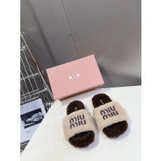 miumiu 미우미우 퍼 슬리퍼 신발